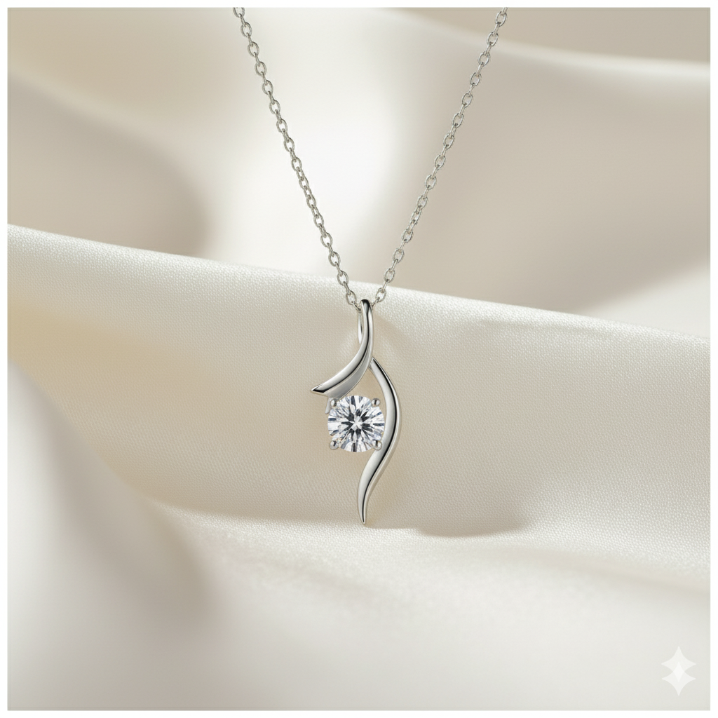 K-Glow S925 Silber Moissanit 1 Karat Kette