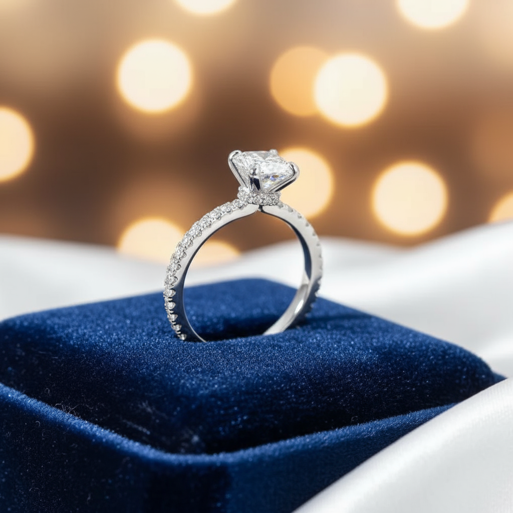 Radiant Halo Ring S925 Silber