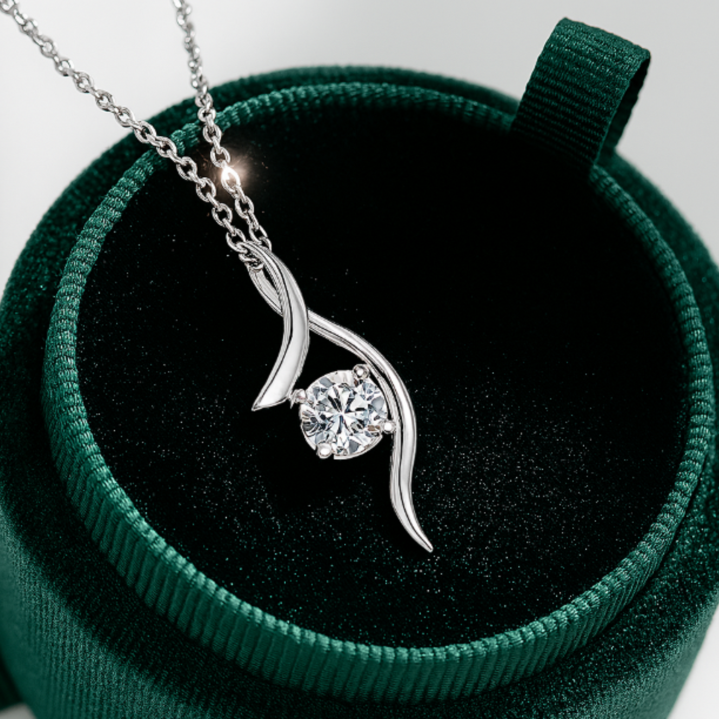 K-Glow S925 Silber Moissanit 1 Karat Kette