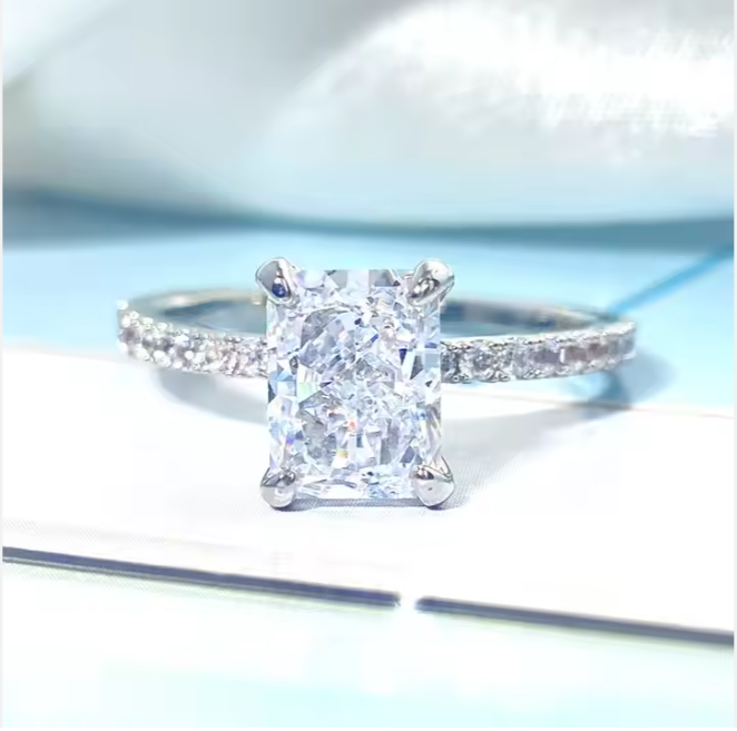 Radiant Halo Ring S925 Silber