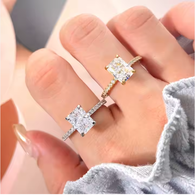 Radiant Halo Ring S925 Silber