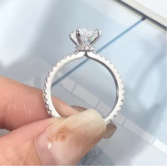 Radiant Halo Ring S925 Silber