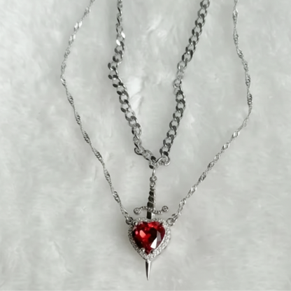 Bloodbound Heart – Ring- & Armband-Set aus 18K vergoldetem Edelstahl