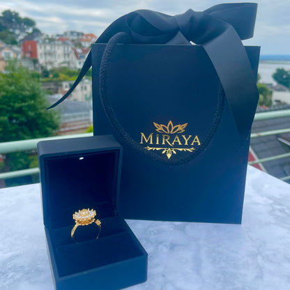 Rotierender, größenverstellbarer Daisy-Ring S925 Silber