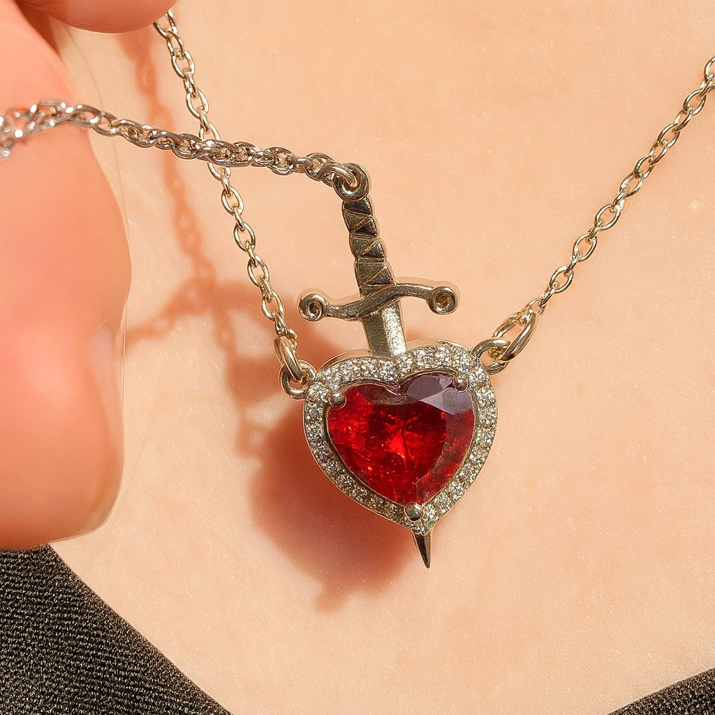 Bloodbound Heart – Ring- & Armband-Set aus 18K vergoldetem Edelstahl