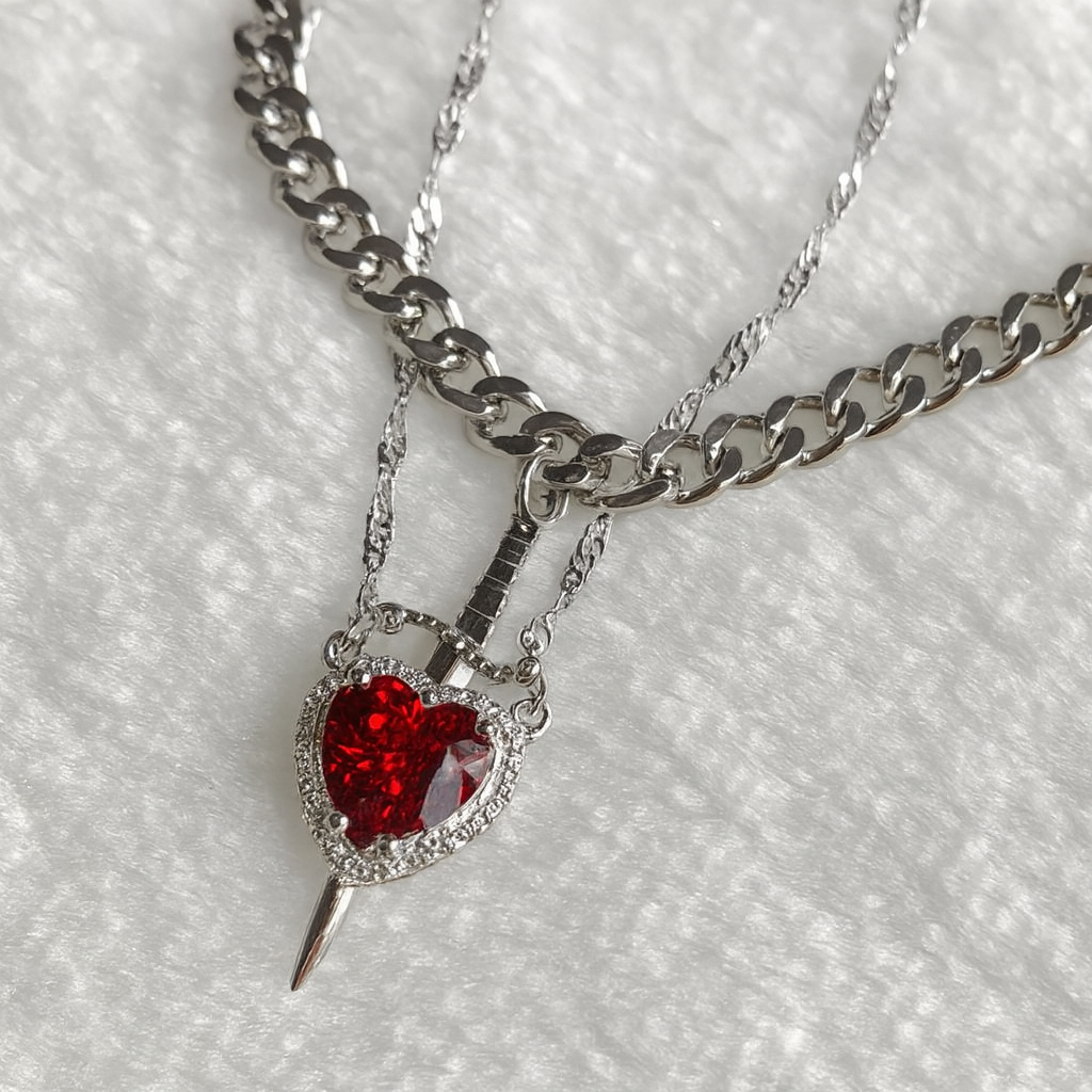 Bloodbound Heart – Ring- & Armband-Set aus 18K vergoldetem Edelstahl