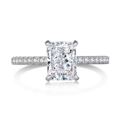 Radiant Halo Ring S925 Silber